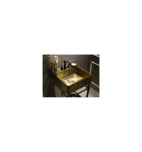 Load image into Gallery viewer, Thompson Traders PV-3420ASG Zacatecas Handcrafted Sink In Antique Satin Gold &amp; Unlaqured Brass Leg System