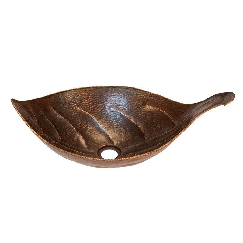 Premier Copper Products PVLFDB Leaf Vessel Hammered Copper Sink