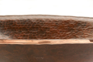 Premier Rectangle Hand Forged Copper Vessel Sink PVREC17