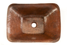 Load image into Gallery viewer, Premier Rectangle Hand Forged Copper Vessel Sink PVREC17