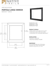 Load image into Gallery viewer, Native Trails NSMR3430-A Portola Large Mirror Ash