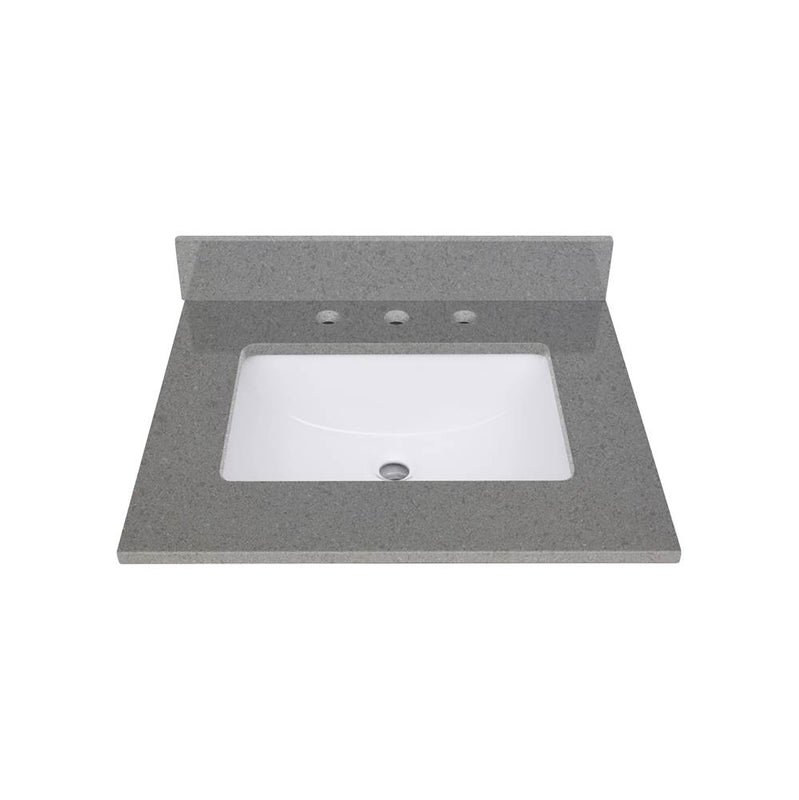 Avanity QUT25CO-RS 25 in. Lotte Radianz Contrail Matte Quartz Top with Rectangular Sink