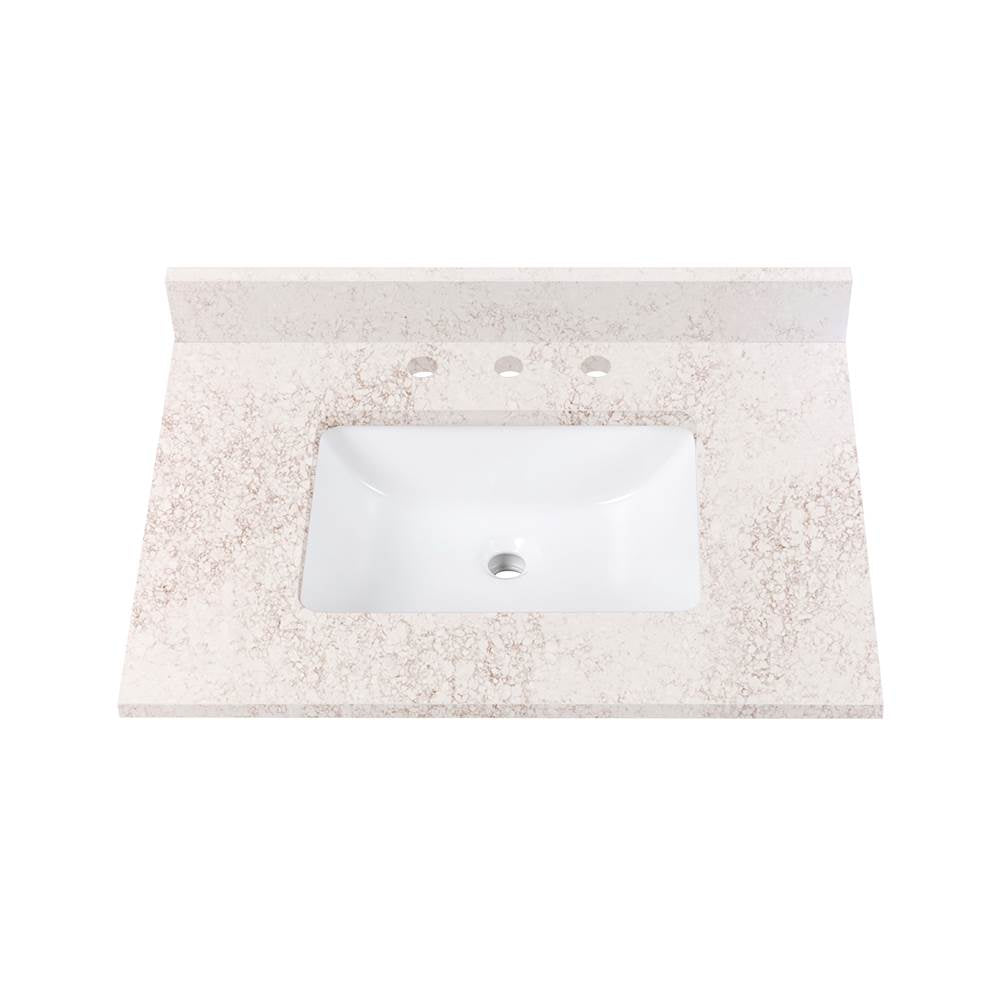 Avanity QUT31AL-RS 31 in. Lotte Radianz Alluring Quartz Top with Rectangular Sink