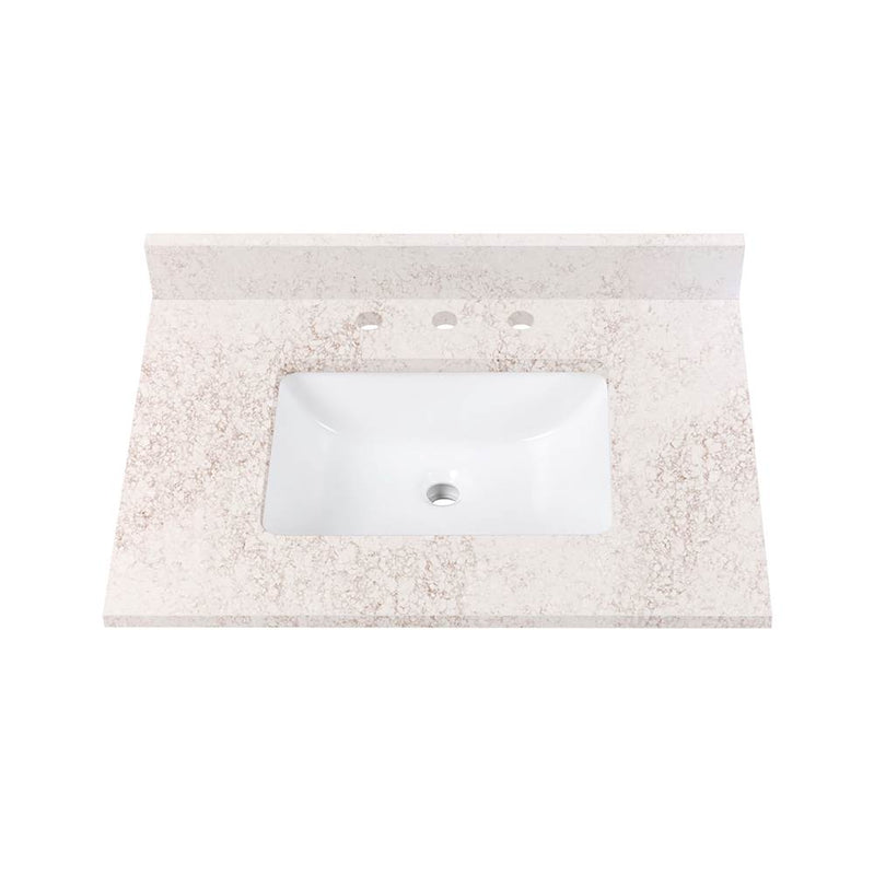 Avanity QUT31AL-RS 31 in. Lotte Radianz Alluring Quartz Top with Rectangular Sink