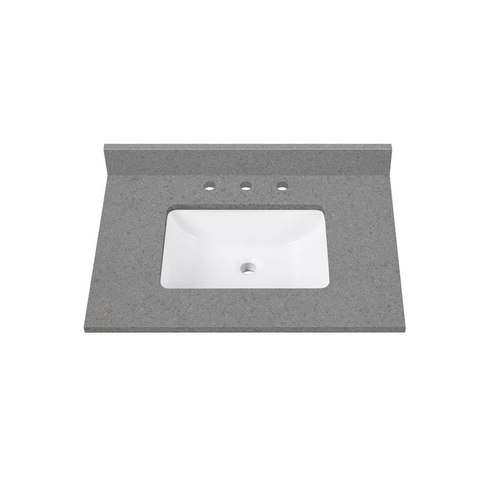 Avanity QUT31CO-RS 31 in. Lotte Radianz Contrail Matte Quartz Top with Rectangular Sink