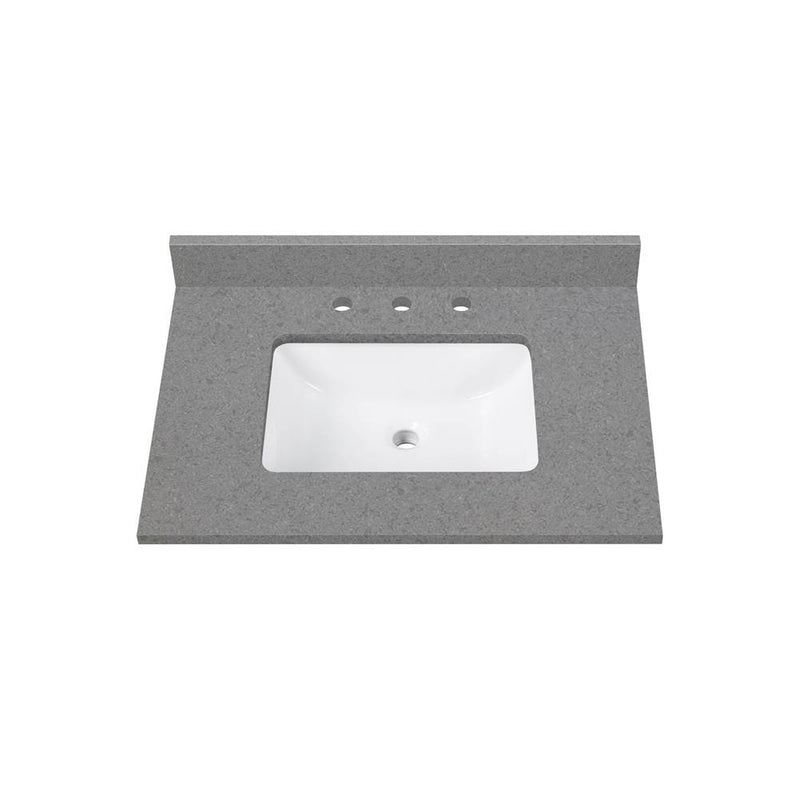 Avanity QUT31CO-RS 31 in. Lotte Radianz Contrail Matte Quartz Top with Rectangular Sink