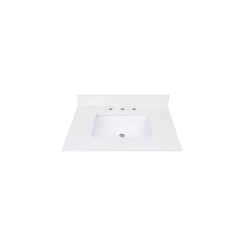 Avanity QUT31EW-RS 31 in. Lotte Radianz Everest White Quartz Top with Rectangular Sink