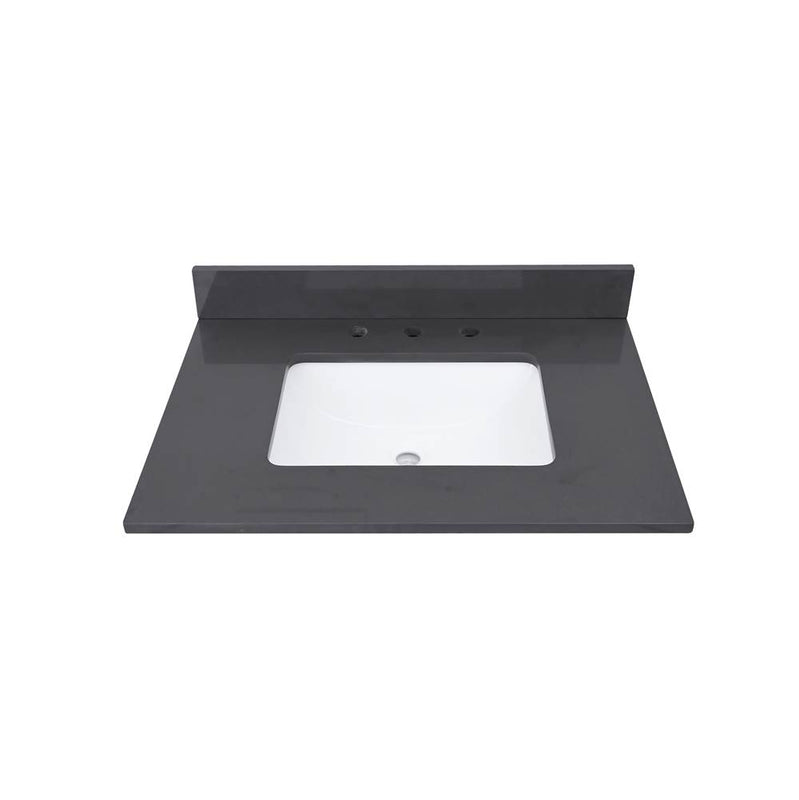 Avanity QUT31UG-RS 31 in. Lotte Radianz Ural Gray Quartz Top with Rectangular Sink