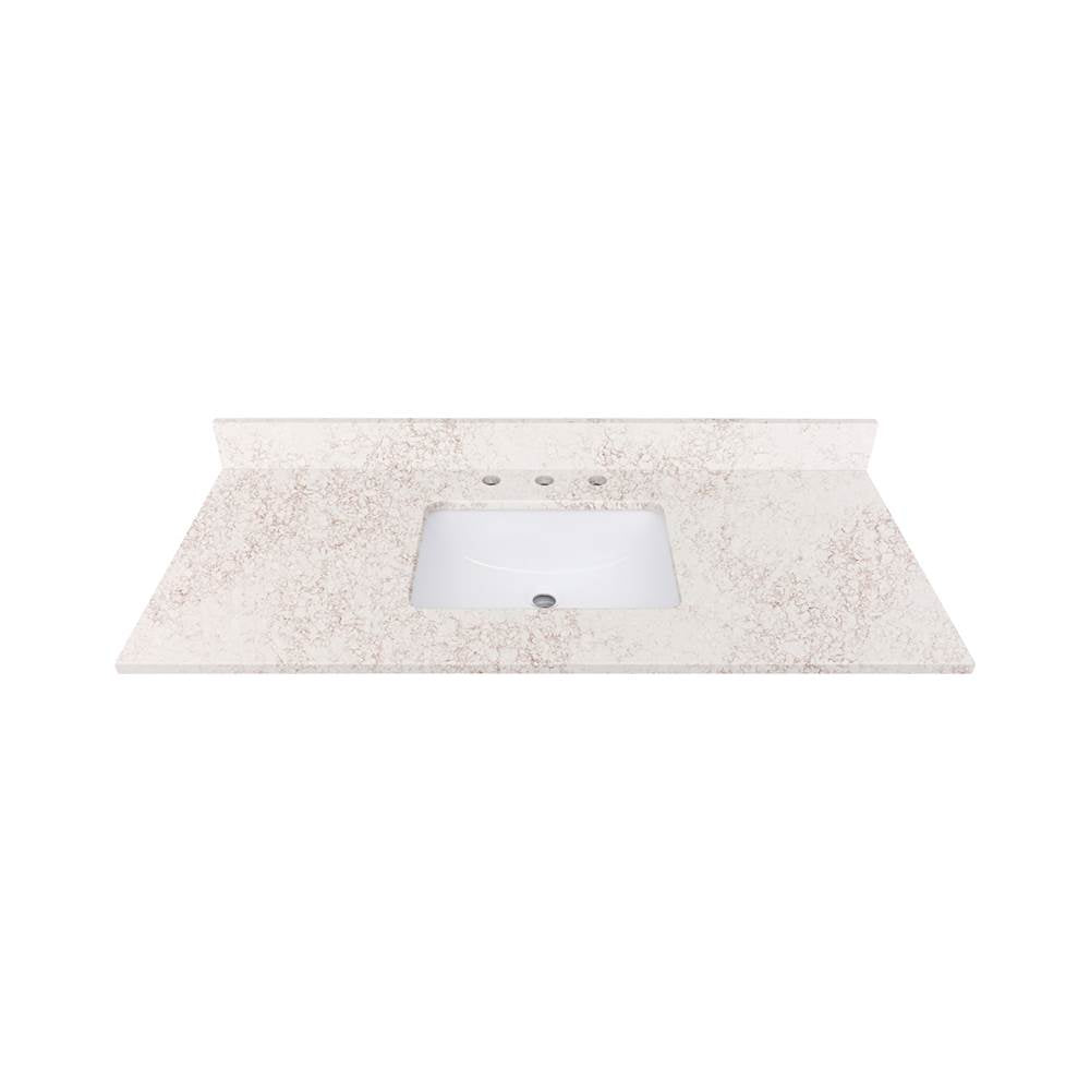 Avanity QUT43AL-RS 43 in. Lotte Radianz Alluring Quartz Top with Rectangular Sink