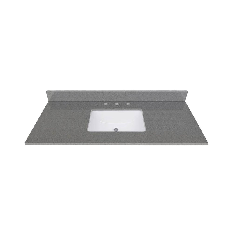 Avanity QUT43CO-RS 43 in. Lotte Radianz Contrail Matte Quartz Top with Rectangular Sink