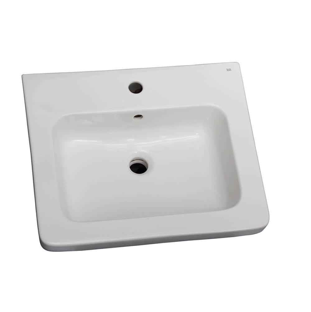 Barclay B/3-1061WH Resort 500 Basin Only - 1 Hole  - White