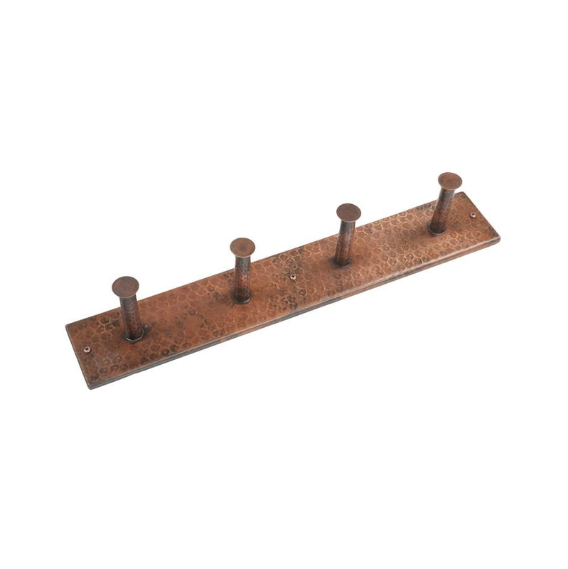 Premier Copper Products RH4 Hammered Copper Quadruple Robe/Towel Hook