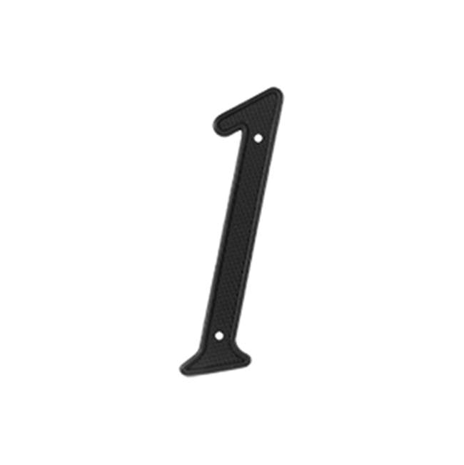 Deltana RNZ4-1 4 Numbers Zinc Die-Cast, Black - Black