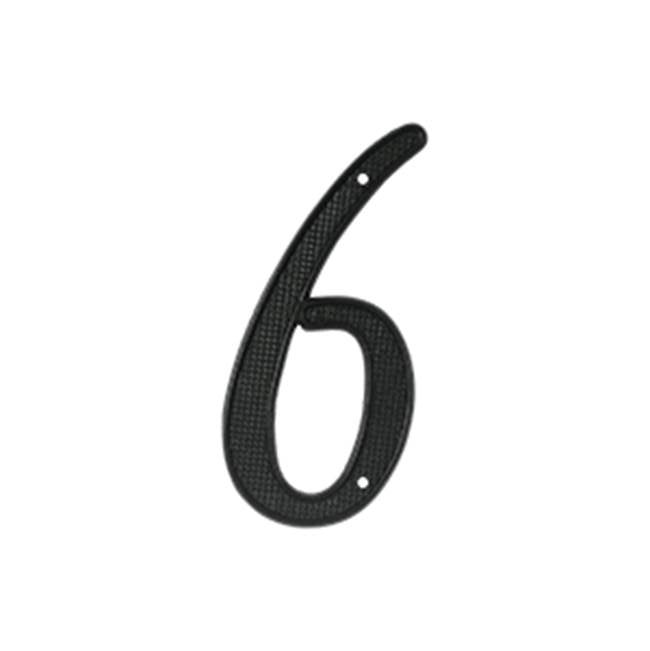 Deltana RNZ4-6 4 Numbers Zinc Die-Cast, Black - Black
