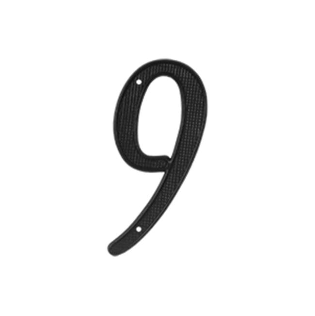 Deltana RNZ4-9 4 Numbers Zinc Die-Cast, Black - Black