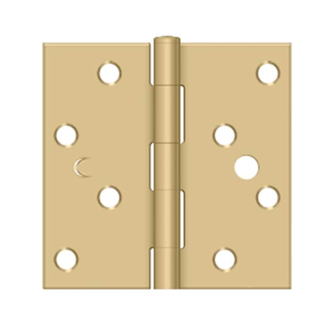 Deltana S444BMS 4 x 4 Square Hinge - Brushed Brass