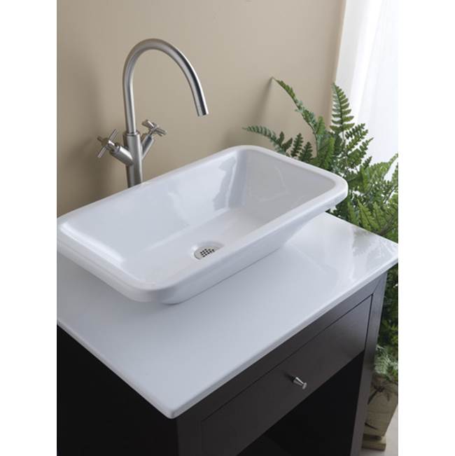 Barclay 4-640WH Santa Fe Above Counter Basin Fully Glazed  - White