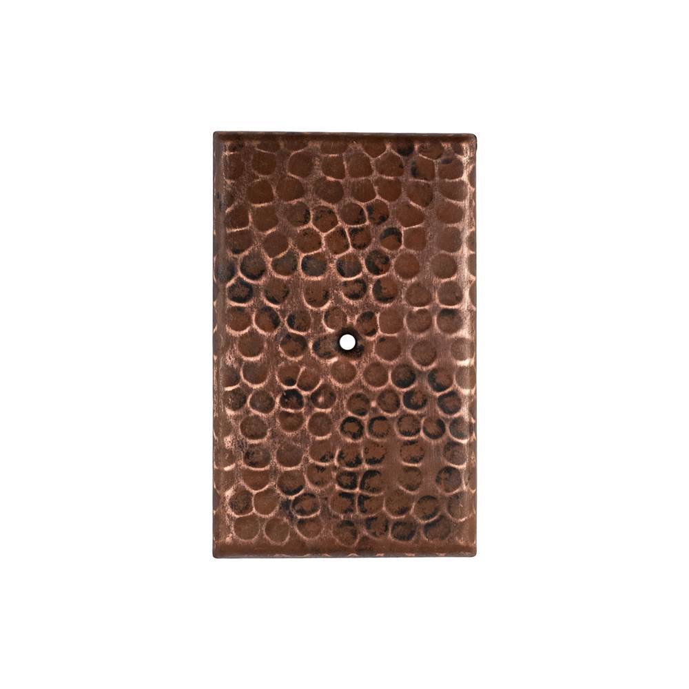 Premier Copper Products SB2 Blank Hammered Copper Switch Plate Cover - Single Hole