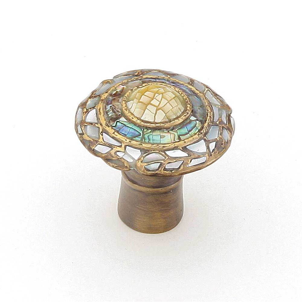 Schaub 650-AD Fair Isle Knob 1-1/8 Dia - Aged Dover