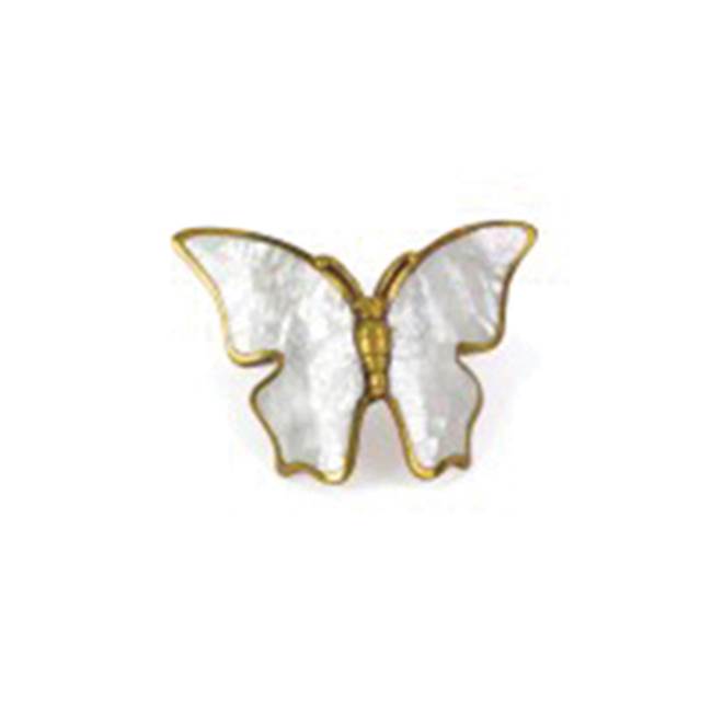 Schaub 891-PAR Nature Pull Butterfly 1-1/2" Center to Center - Paris Brass