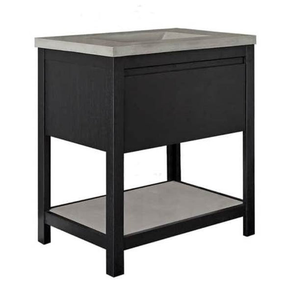 Native Trails VNO308-A 30" Solace Vanity in Midnight Oak with Ash Shelf