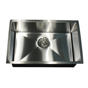 Nantucket Sinks SR2818 Pro Series Rectangle Single Bowl Undermount Small Radius Corners Stainless Steel Kitchen Sink