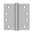 Deltana SS44U32D-R 4 x 4 Square Hinge, Residential - Brushed Stainless
