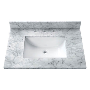 Avanity SUT31CW-RS 31 in. Carrara White Marble Top with Rectangular Sink