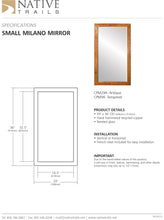 Load image into Gallery viewer, Native Trails CPM294 Small Milano Mirror Antique