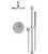 Rubinet T212GNC Pressure Balance Shower With Fixed Shower Head Arm, Hand Held Shower, Bar IntegraSupply 8 Wall Mount Trim Only