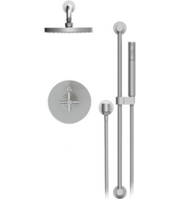 Load image into Gallery viewer, Rubinet T212GNC Pressure Balance Shower With Fixed Shower Head Arm, Hand Held Shower, Bar IntegraSupply 8 Wall Mount Trim Only