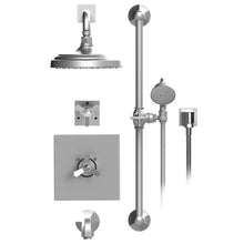 Load image into Gallery viewer, Rubinet T24HXC Temperature Control Tub Shower With Three Way Diverter ShutOff, Hand Held Shower, Bar, IntegraSupply, Wall Mount Tub Filler Spout Shower Head