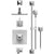 Rubinet T27ICL Temperature Control Shower With Two Way Diverter ShutOff, With One Seperate Volume Control, Hand Held Shower, Bar, Integral Supply, Wall Mount Bidet