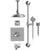 Rubinet T28HXC Temperature Control Shower With Two Way Diverter ShutOff, With One Seperate Volume Control, Hand Held Shower, Bar, Integral Supply, Wall Mount Bidet