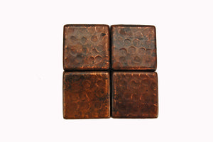 Premier 2" x 2" Copper Hammered Tile T2DBH