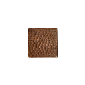 Premier Copper Products T3DBH 3" x 3" Hammered Copper Tile