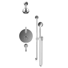 Load image into Gallery viewer, Rubinet T40HOL Temperature Control Shower With Two Seperate Volume Controls, Lasalle Shower Head, Bar, Integral Supply Hand Held Shower, 3 Functionn Wall Mount Trim