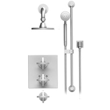 Load image into Gallery viewer, Rubinet T40LAC Temperature Control Shower With Two Seperate Volume Controls, Aquatron Shower Head, Bar, Integral Supply Hand Held Shower 3 Functionn Wall Mount Trim