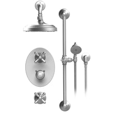 Load image into Gallery viewer, Rubinet T41FMC Temperature Control Shower With Two Way Diverter ShutOff, With One Seperate Volume Control, Hand Held Shower, Bar, Integral Supply, Two Body Spray