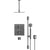 Rubinet T42RTQ Temperature Control Shower With Two Seperate Volume Controls, Fixed Shower Head, Bar, Integral Supply, Hand Held Shower, 8 Ceiling Mountunt Trim Only