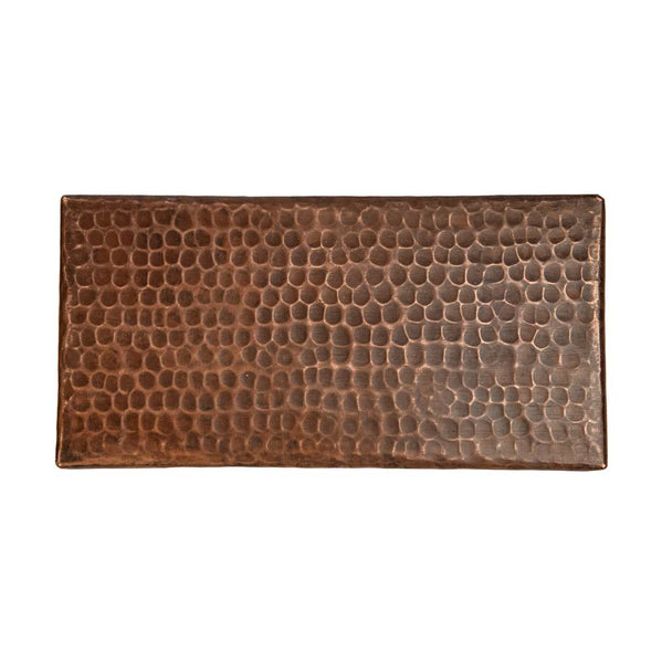 Premier Copper Products T48DBH 4" x 8" Hammered Copper Tile