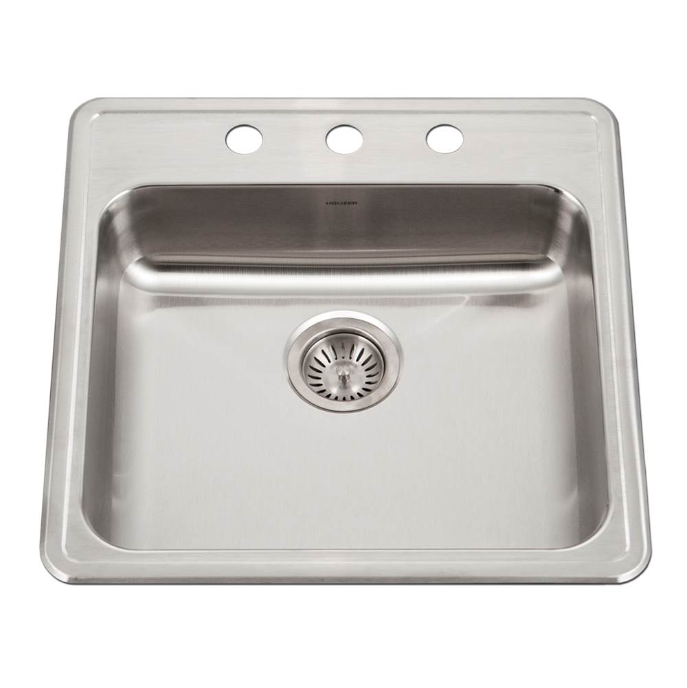 Hamat TADA-2220ST-5-4-20 ADA Topmount Stainless Steel 4-hole Sink