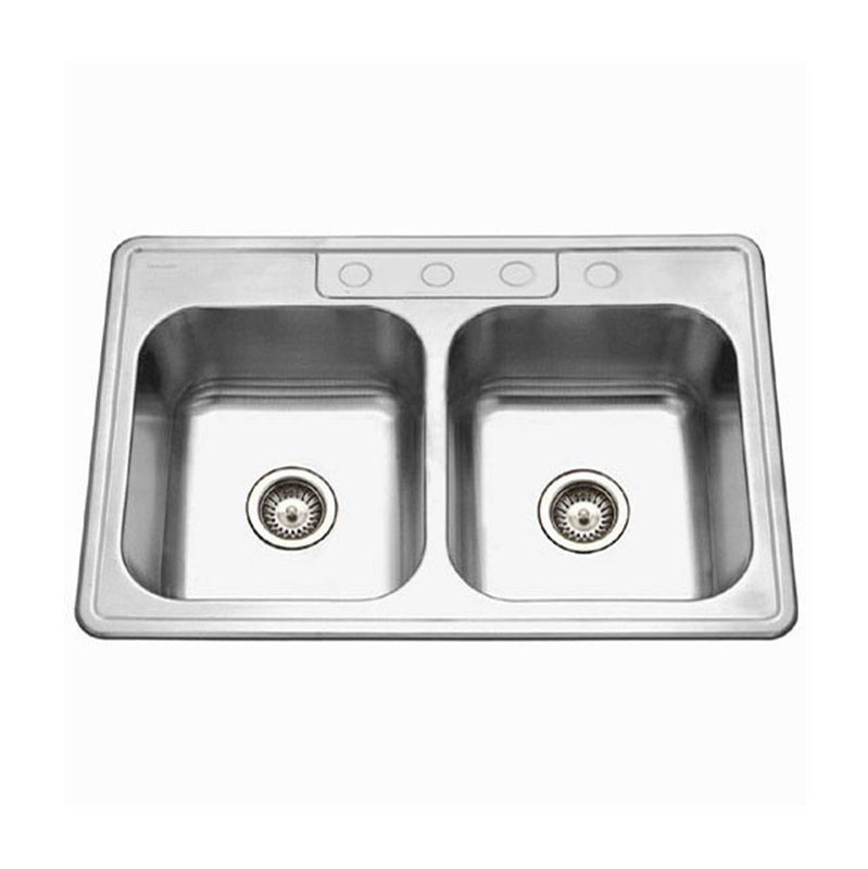 Hamat TADA-3322DT-6-3-20 ADA Topmount Stainless Steel 3-hole Sink