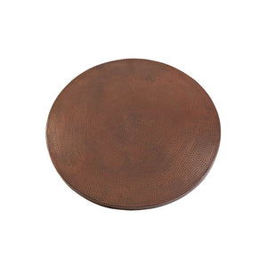 Premier Copper Products TTR30DB 30" Round Hammered Copper Table Top
