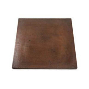 Premier Copper Products TTS24DB 24" Square Hammered Copper Table Top