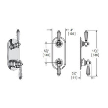Load image into Gallery viewer, Vissoni V7098GC-TM 1/2 Thermostatic Trim w/3-Way Diverter (shared) - Uses TH-9313 valve