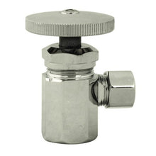 Load image into Gallery viewer, Westbrass D103 Round Handle Angle Stop Shut Off Valve 1/2-Inch IPS Inlet with 3/8-Inch Compression Outlet