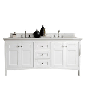 James Martin 527-V72-3WZ Palisades 72" Double Vanity With 3 CM Top