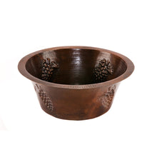 Load image into Gallery viewer, Premier 16&quot; Copper Prep Sink W/ Grapes/3.5&quot; Drain BR16GDB3