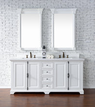 Load image into Gallery viewer, James Martin 238-105-V72-BW-3WZ Providence 72&quot; Double Vanity Cabinet With 3 CM Top - Bright White